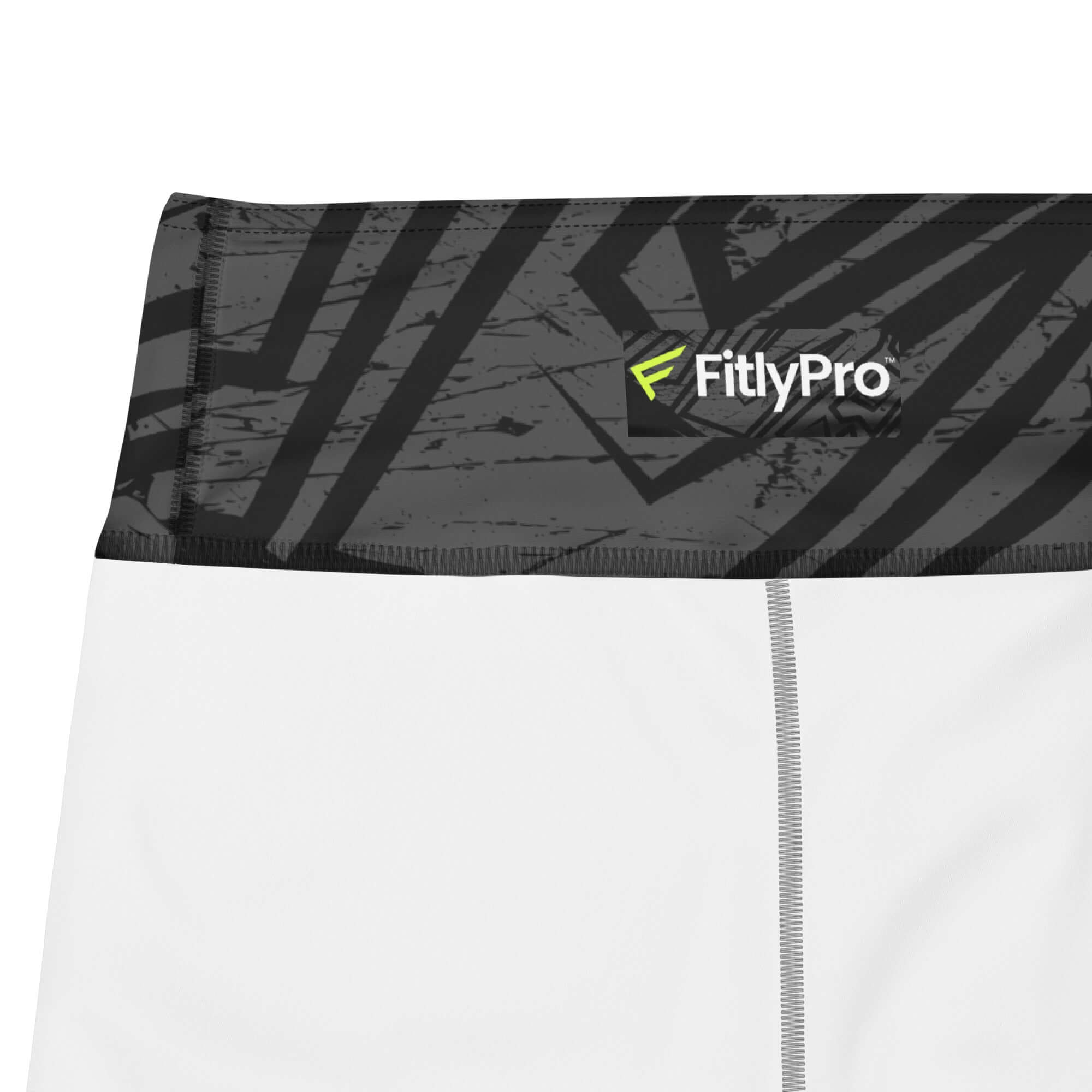 FitlyPro Women's ribbed high-waisted shorts with a textured waistband for enhanced support and style.