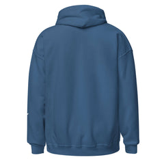 Back view of a women's pastel hoodie, showcasing the soft cotton blend and relaxed fit for everyday comfort.