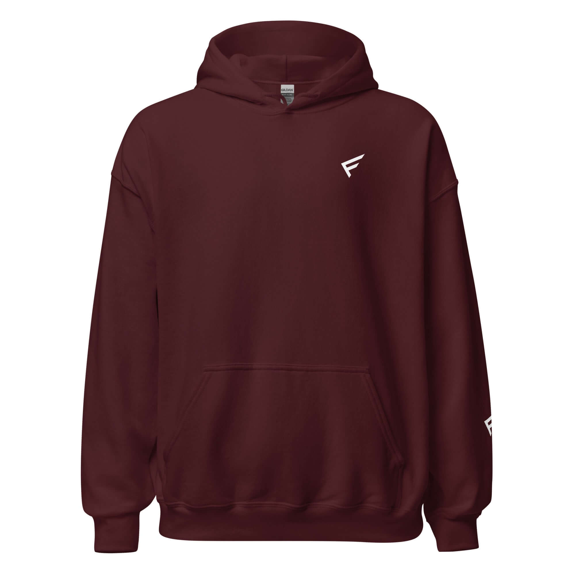 Men's hoodie in burgundy from Core Collection, featuring a soft cotton blend for comfort and movement.