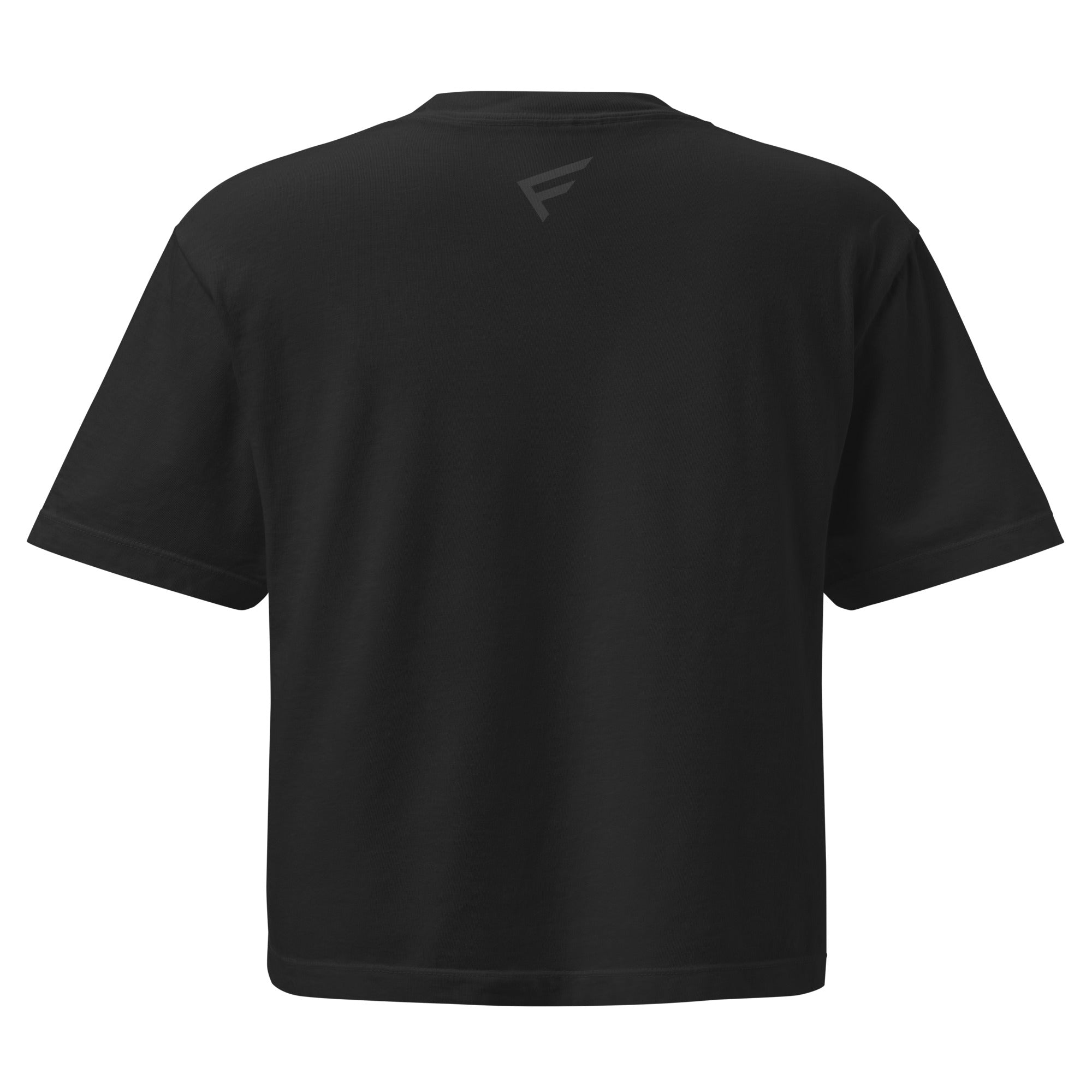 Worn-In Luxe Boxy Tee – Soft Neutral Edit back view showing relaxed fit and boxy silhouette.